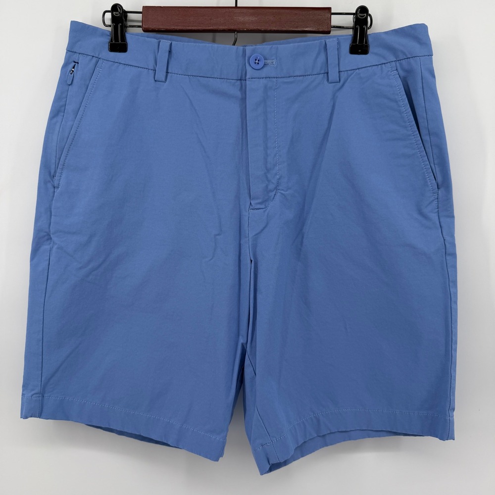 Vineyard Vines On-The-Go Short Men 33 Blue Stretch Performance Tech Pockets Golf